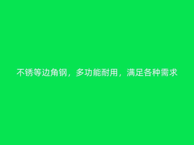 不銹等邊角鋼，多功能耐用，滿足各種需求