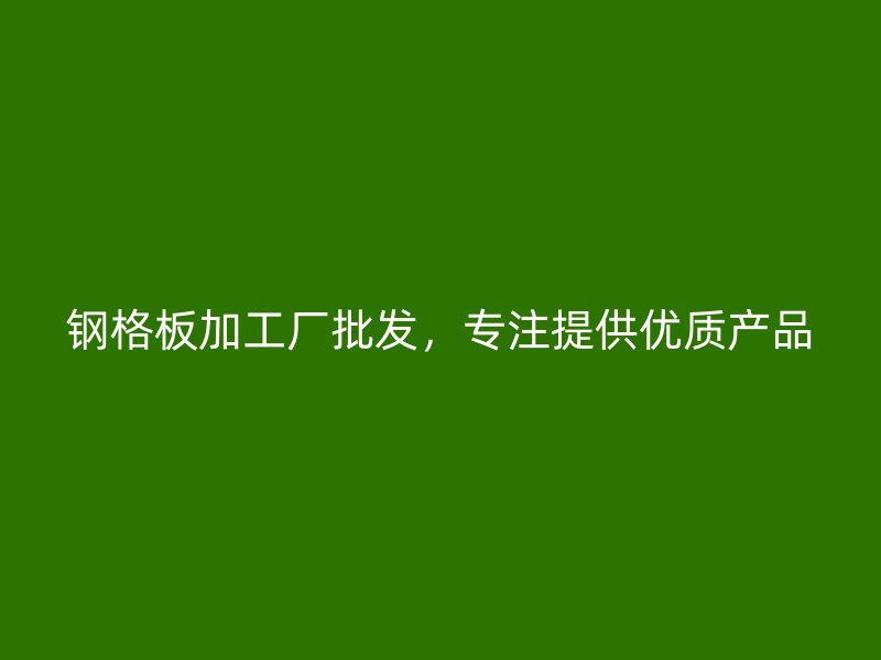 鋼格板加工廠批發(fā)，專注提供優(yōu)質產品